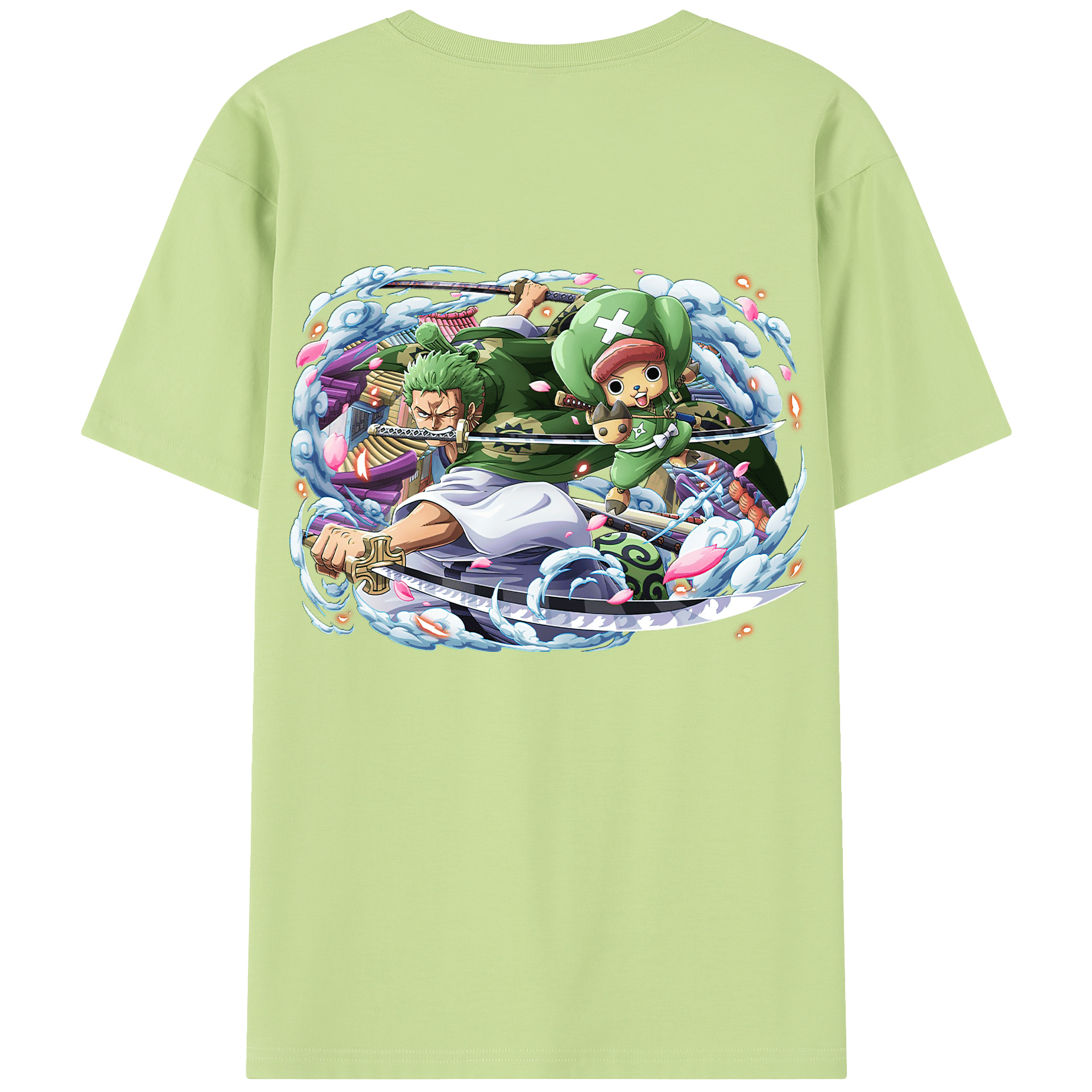 ワンピース ロロノア・ゾロ ONE PIECE Roronoa Zoro 綿100％半袖Tシャツ（背面プリント）